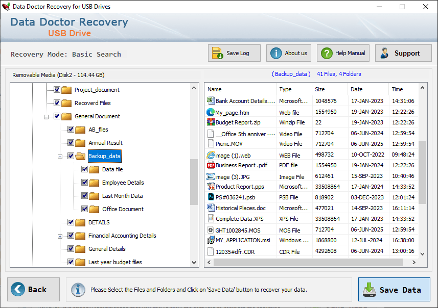Searching Process USB Drive Data Recovery Software