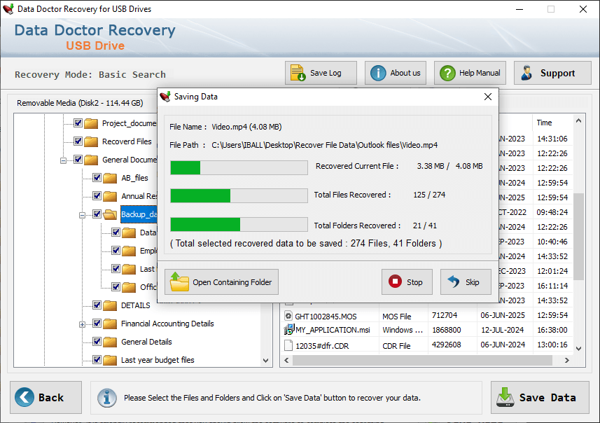 Recovered Data USB Drive Data Recovery Software